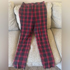 J. Jill Red and Black Plaid Chinos